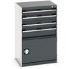 Cubio Drawer Cabinet, 4 Drawers, Anthracite Grey/Light Grey, 1000 x 650 x 525mm thumbnail-0