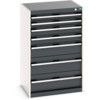 Cubio Drawer Cabinet, 7 Drawers, Anthracite Grey/Light Grey, 1000 x 650 x 525mm thumbnail-0