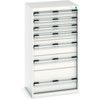 Cubio Drawer Cabinet, 7 Drawers, Light Grey, 1200 x 650 x 525mm thumbnail-0