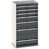 Cubio Drawer Cabinet, 7 Drawers, Anthracite Grey/Light Grey, 1200 x 650 x 525mm thumbnail-0