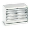 Cubio Drawer Cabinet, 5 Drawers, Light Grey, 600 x 800 x 525mm thumbnail-0