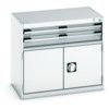 Cubio Drawer Cabinet, 2 Drawers, Light Grey, 700 x 800 x 525mm thumbnail-0