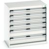 Cubio Drawer Cabinet, 6 Drawers, Light Grey, 800 x 800 x 525mm thumbnail-0