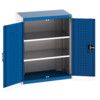 Cubio Storage Cabinet, 2 Perfo Doors, Blue, 1000 x 800 x 525mm thumbnail-0