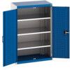 Cubio Storage Cabinet, 2 Perfo Doors, Blue, 1200 x 800 x 525mm thumbnail-0