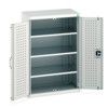 Cubio Storage Cabinet, 2 Perfo Doors, Light Grey, 1200 x 800 x 525mm thumbnail-0