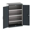 Cubio Storage Cabinet, 2 Perfo Doors, Anthracite Grey, 1200 x 800 x 525mm thumbnail-0