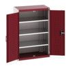 Cubio Storage Cabinet, 2 Perfo Doors, Red, 1200 x 800 x 525mm thumbnail-0