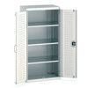 Cubio Storage Cabinet, 2 Perfo Doors, Light Grey, 1600 x 800 x 525mm thumbnail-0