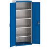 Cubio Storage Cabinet, 2 Perfo Doors, Blue, 2000 x 800 x 525mm thumbnail-0