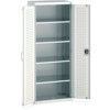 Cubio Storage Cabinet, 2 Doors, Light Grey, 2000 x 800 x 525mm thumbnail-0