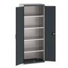 Cubio Storage Cabinet, 2 Doors, Anthracite Grey, 2000 x 800 x 525mm thumbnail-0