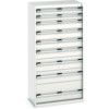 Cubio Drawer Cabinet, 9 Drawers, Light Grey, 1600 x 800 x 525mm thumbnail-0