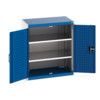 Cubio Storage Cabinet, 2 Perfo Doors, Blue, 900 x 800 x 525mm thumbnail-0