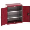 Cubio Storage Cabinet, 2 Perfo Doors, Red, 900 x 800 x 525mm thumbnail-0