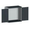 CUBIO SMLF-10620 CUPBOARD HOUSING WITH LOUVRE DOOR-LIGHT/ANTH GREY thumbnail-0