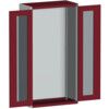 CUBIO SMLF-10520 CUPBOARD HOUSING WITH WINDOW DOOR-LIGHT GREY/RED thumbnail-0