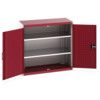 Cubio Storage Cabinet, 2 Perfo Doors, Red, 1000 x 1050 x 525mm thumbnail-0