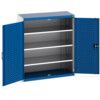 Cubio Storage Cabinet, 2 Perfo Doors, Blue, 1200 x 1050 x 525mm thumbnail-0