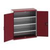 Cubio Storage Cabinet, 2 Perfo Doors, Red, 1200 x 1050 x 525mm thumbnail-0