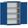 Cubio Storage Cabinet, 2 Perfo Doors, Blue, 1600 x 1050 x 525mm thumbnail-0