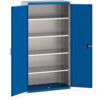 Cubio Storage Cabinet, 2 Perfo Doors, Blue, 2000 x 1050 x 525mm thumbnail-0