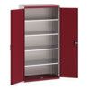 Cubio Storage Cabinet, 2 Perfo Doors, Red, 2000 x 1050 x 525mm thumbnail-0