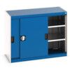 Cubio Storage Cabinet, Single Sliding Door, Blue, 800 x 1050 x 525mm thumbnail-0