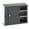 Cubio Storage Cabinet, Single Sliding Door, Anthracite Grey, 800 x 1050 x 525mm thumbnail-0