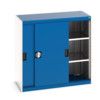 Cubio Storage Cabinet, Single Sliding Door, Blue, 1000 x 1050 x 525mm thumbnail-0