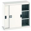 Cubio Storage Cabinet, Single Sliding Door, Light Grey, 1000 x 1050 x 525mm thumbnail-0