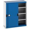 Cubio Storage Cabinet, Single Sliding Door, Blue, 1200 x 1050 x 525mm thumbnail-0