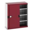 Cubio Storage Cabinet, Single Sliding Door, Red, 1200 x 1050 x 525mm thumbnail-0