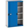 Cubio Storage Cabinet, 2 Sliding Doors, Blue, 1600 x 1050 x 525mm thumbnail-0