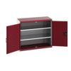 Cubio Storage Cabinet, 2 Perfo Doors, Red, 900 x 1050 x 525mm thumbnail-0