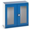 CUBIO SMLF-10510 CUPBOARD HOUSING WITH WINDOW DOOR-LIGHT GREY/BLUE thumbnail-0