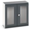 CUBIO SMLF-10510 CUPBOARD HOUSING WITH WINDOW DOOR-LIGHT/ANTH GREY thumbnail-0