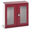 CUBIO SMLF-10510 CUPBOARD HOUSING WITH WINDOW DOOR-LIGHT GREY/RED thumbnail-0