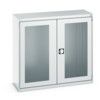 CUBIO SMLF-13512 CUPBOARD HOUSING WITH WINDOW DOOR-LIGHT GREY thumbnail-0