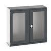 CUBIO SMLF-13512 CUPBOARD HOUSING WITH WINDOW DOOR-LIGHT/ANTH GREY thumbnail-0