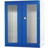 CUBIO SMLFS-13516 CUPBOARD HOUSING W/ WINDOW DOORS-LIGHT GREY/BLUE thumbnail-0