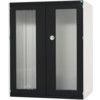 CUBIO SMLFS-13516 CUPBOARD HOUSING W/ WINDOW DOORS-LIGHT/ANTH GREY thumbnail-0