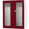 CUBIO SMLF-13516 CUPBOARD HOUSING WITH WINDOW DOOR-LIGHT GREY/RED thumbnail-0