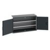 Cubio Storage Cabinet, 2 Perfo Doors, Anthracite Grey, 800 x 1300 x 525mm thumbnail-0