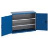 Cubio Storage Cabinet, 2 Perfo Doors, Blue, 1000 x 1300 x 525mm thumbnail-0