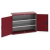 Cubio Storage Cabinet, 2 Perfo Doors, Red, 1000 x 1300 x 525mm thumbnail-0