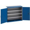 Cubio Storage Cabinet, 2 Perfo Doors, Blue, 1200 x 1300 x 525mm thumbnail-0