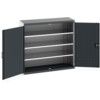 Cubio Storage Cabinet, 2 Perfo Doors, Anthracite Grey, 1200 x 1300 x 525mm thumbnail-0