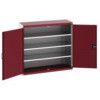 Cubio Storage Cabinet, 2 Perfo Doors, Red, 1200 x 1300 x 525mm thumbnail-0