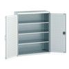 Cubio Storage Cabinet, 2 Perfo Doors, Light Grey, 1600 x 1300 x 525mm thumbnail-0